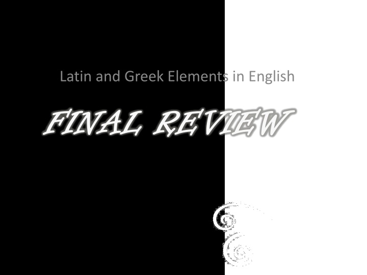 latin and greek elements in english