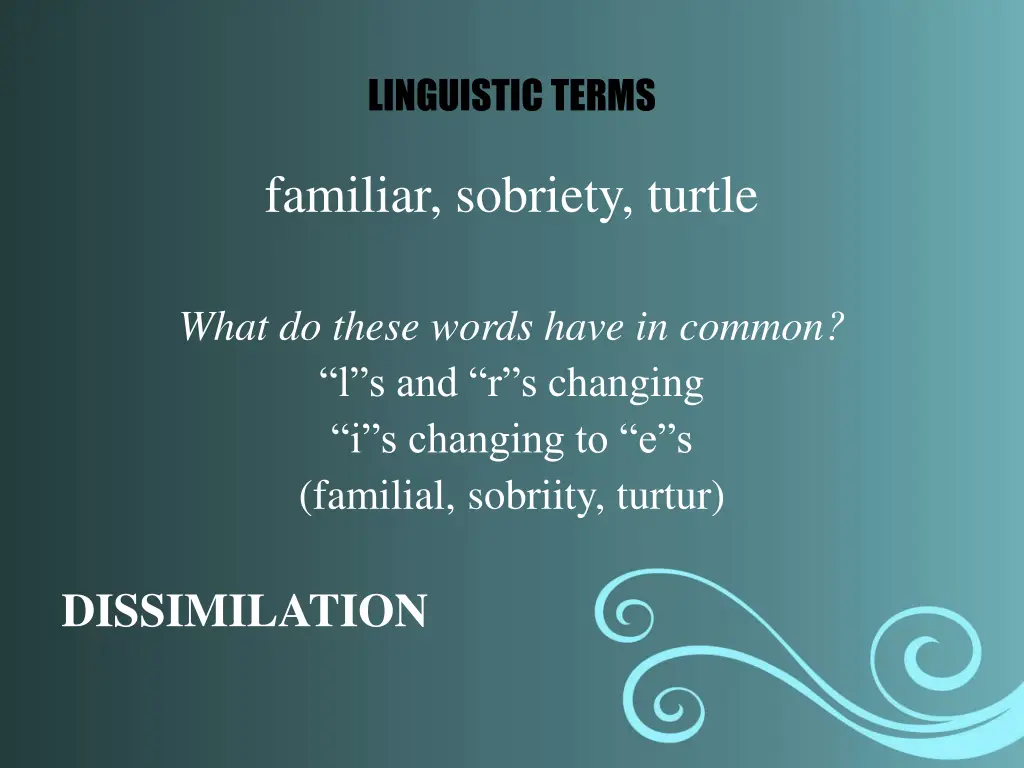 linguistic terms 9