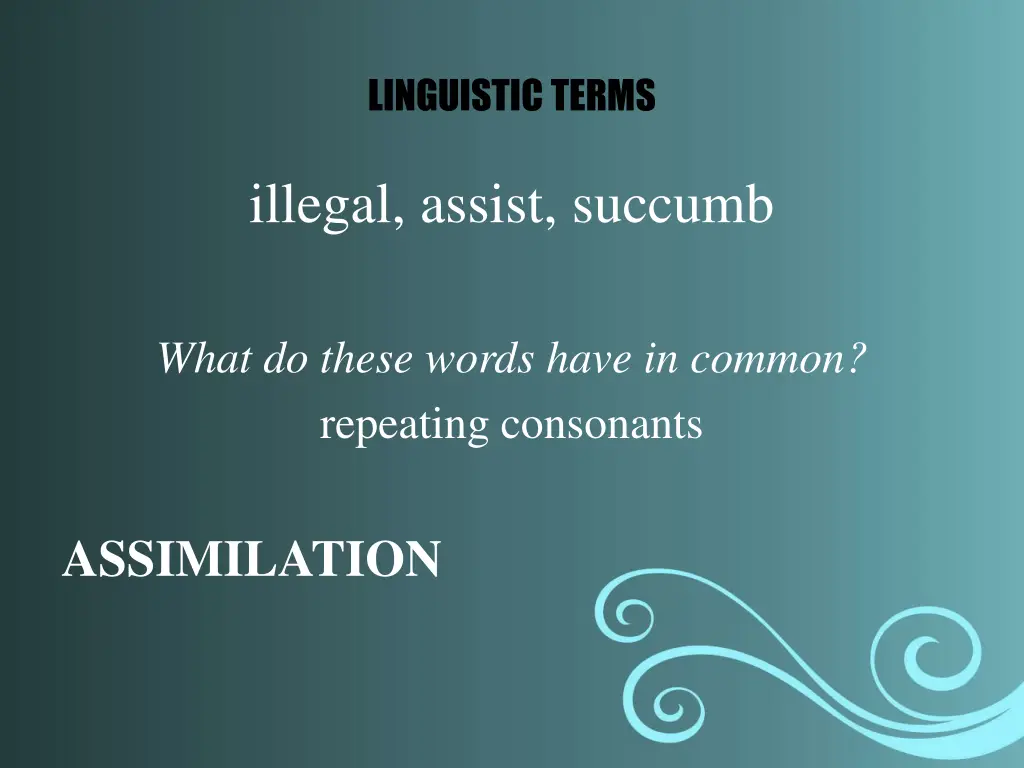 linguistic terms