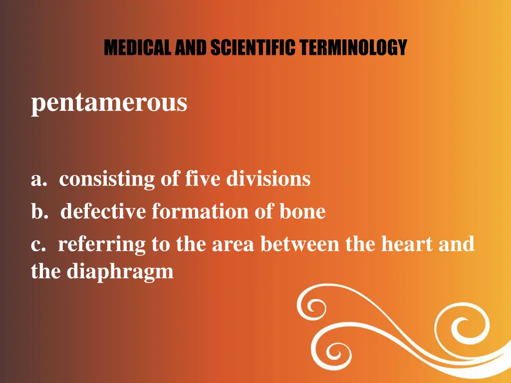 medical and scientific terminology 1