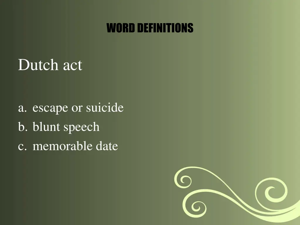 word definitions 1