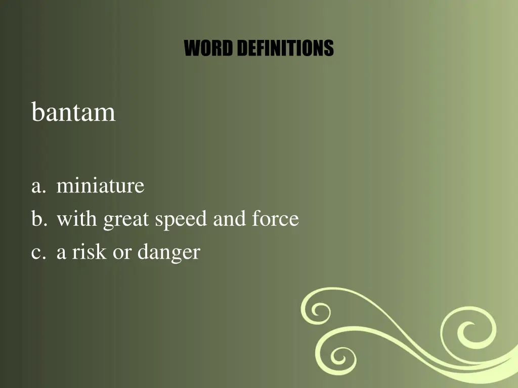 word definitions 6