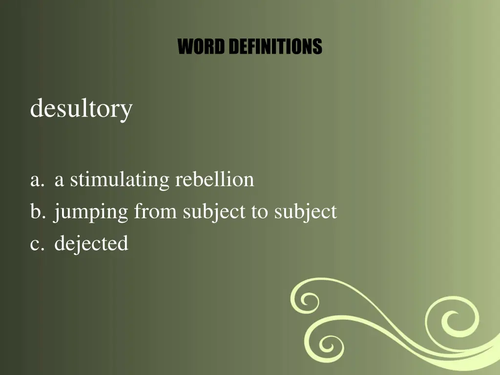 word definitions 7