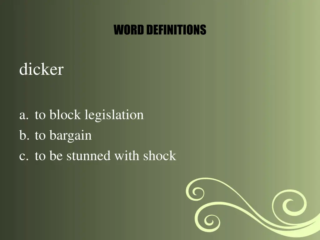 word definitions 9