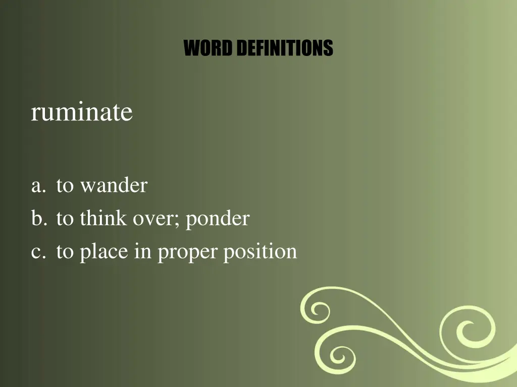 word definitions