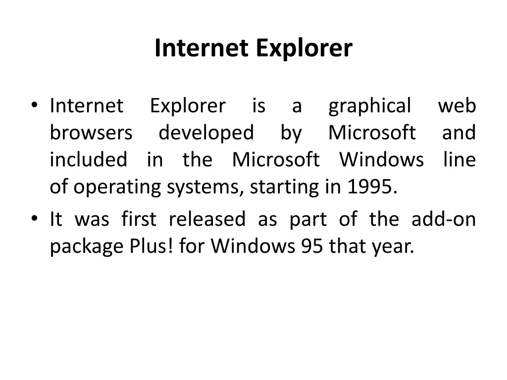 internet explorer