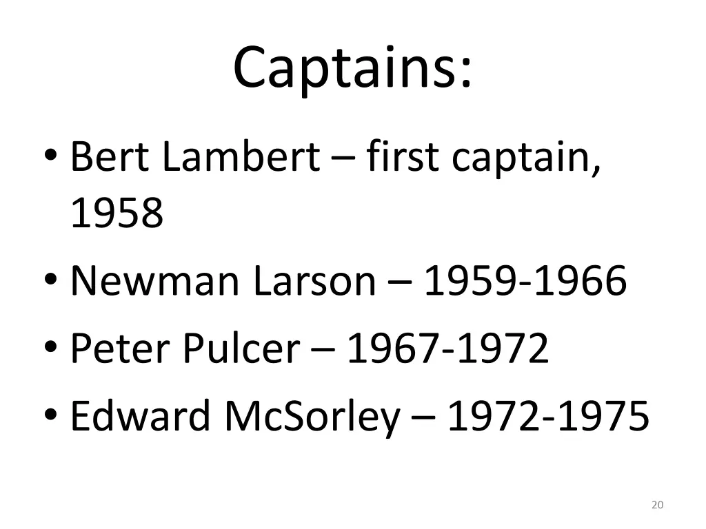 captains