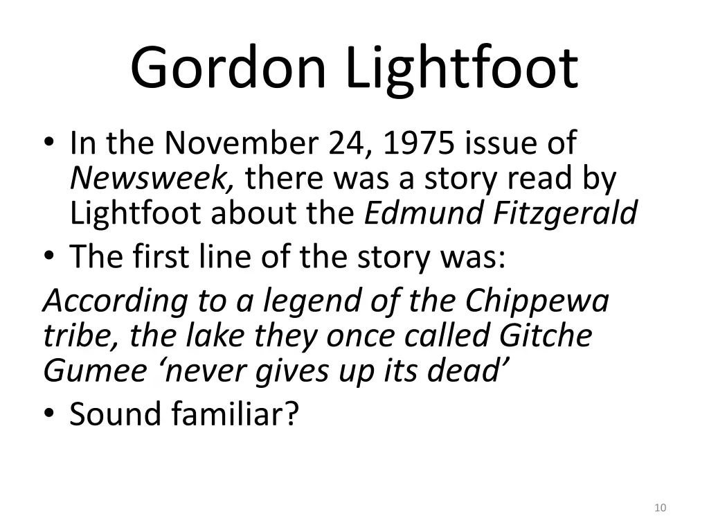 gordon lightfoot in the november 24 1975 issue