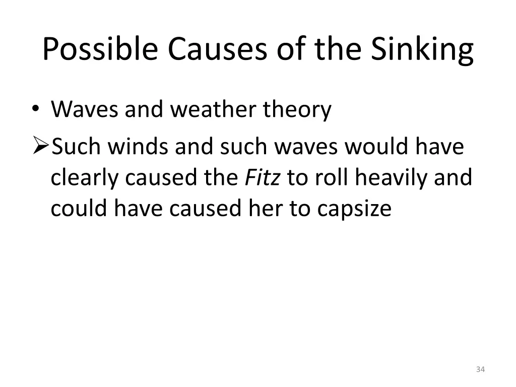 possible causes of the sinking 2