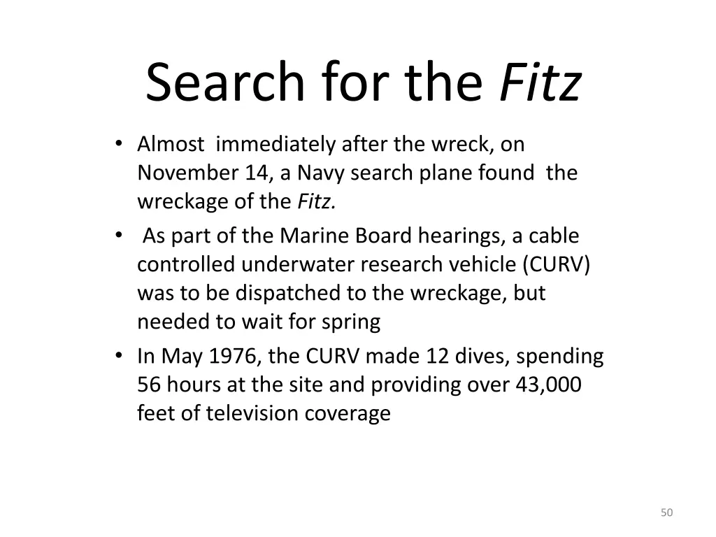 search for the fitz