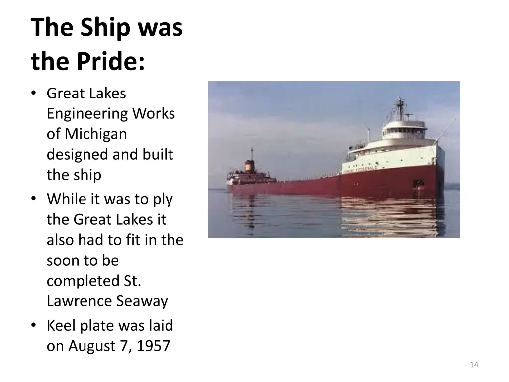 the ship was the pride great lakes engineering