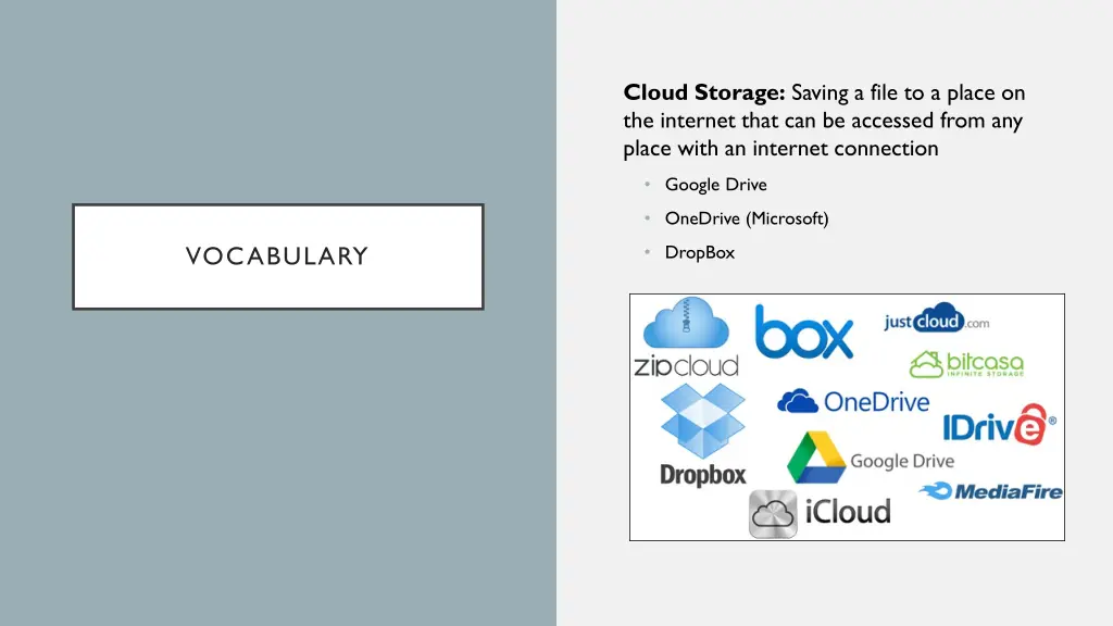 cloud storage saving a file to a place