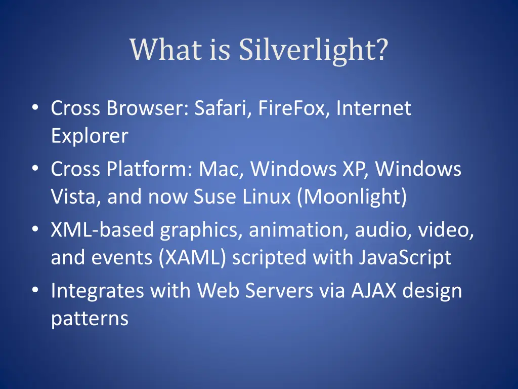 what is silverlight