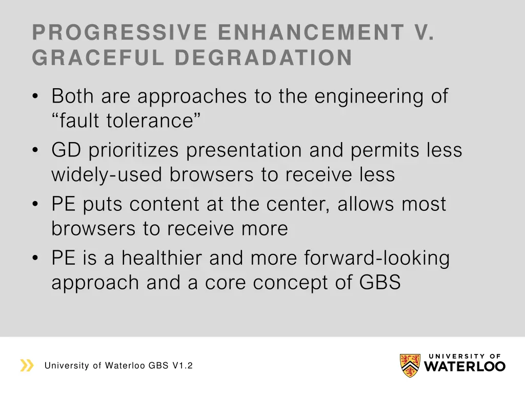 progressive enhancement v graceful degradation