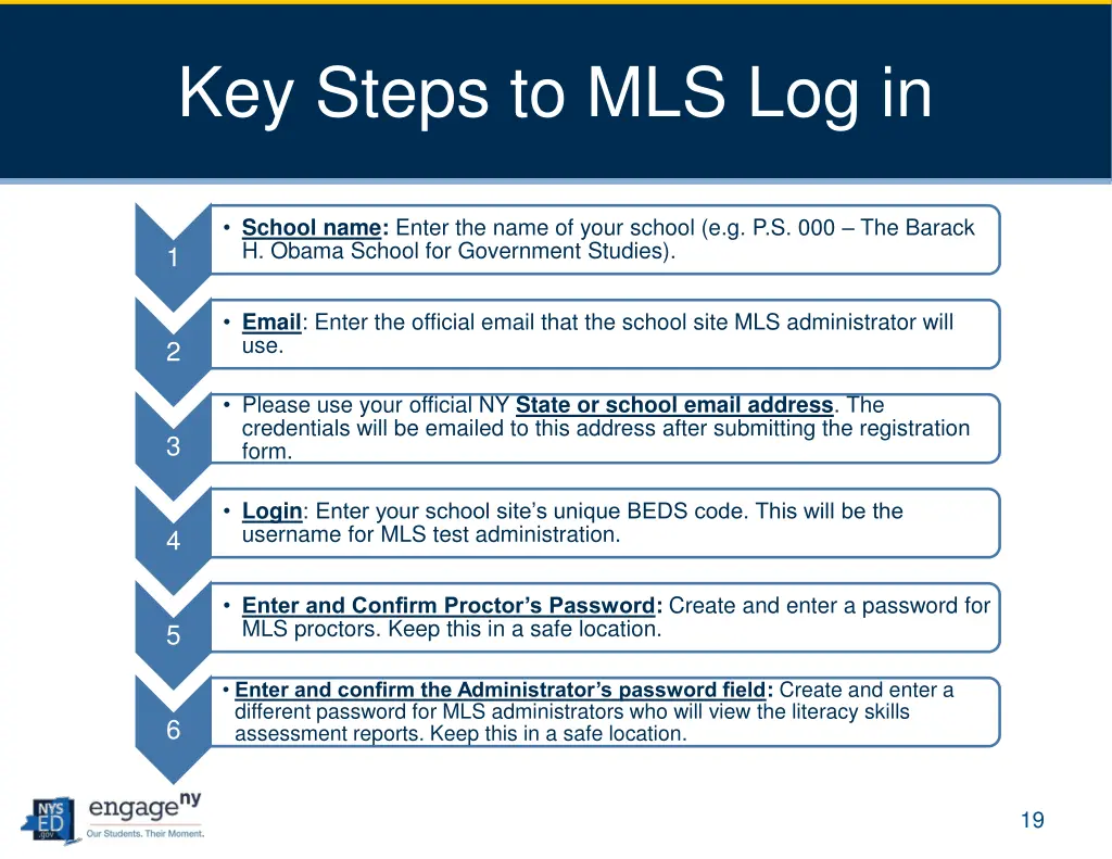 key steps to mls log in