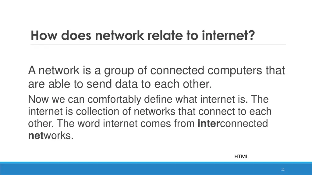 how does network relate to internet