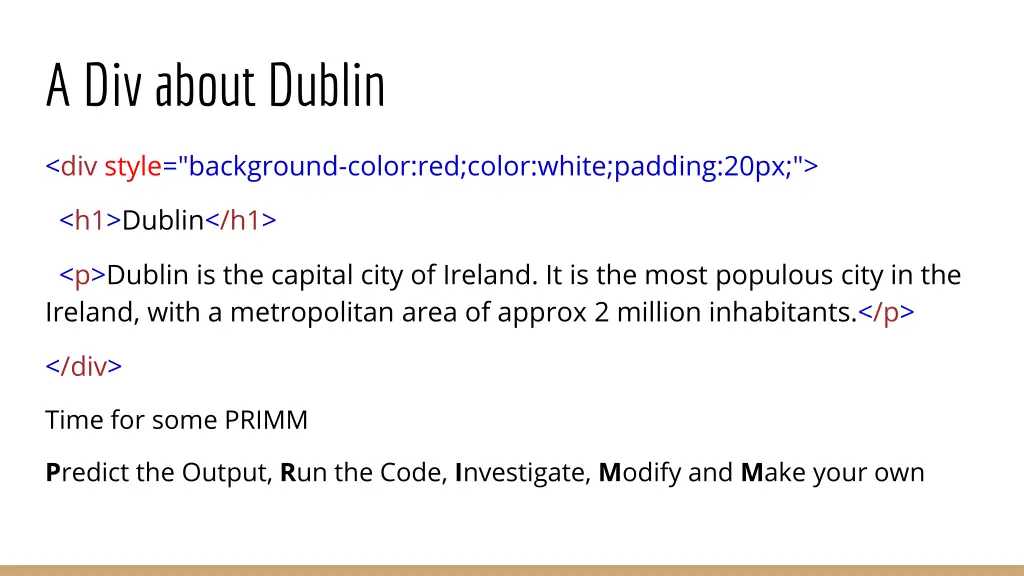 a div about dublin