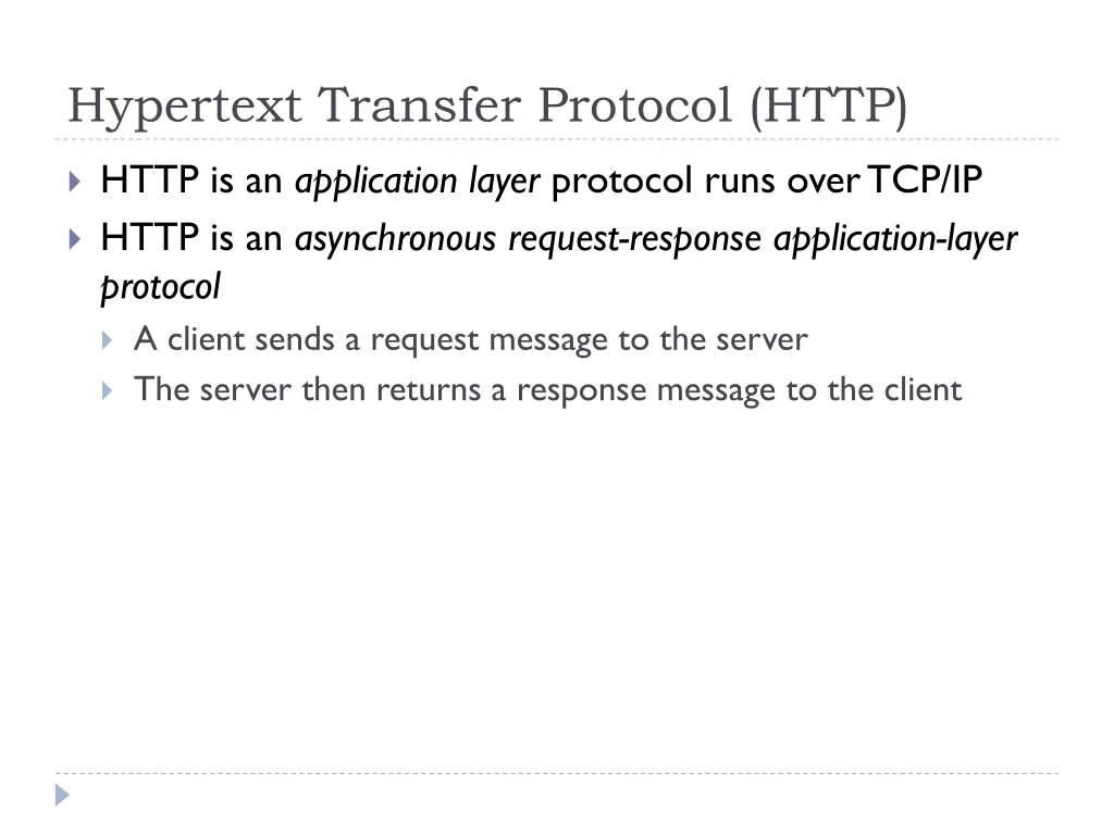 hypertext transfer protocol http