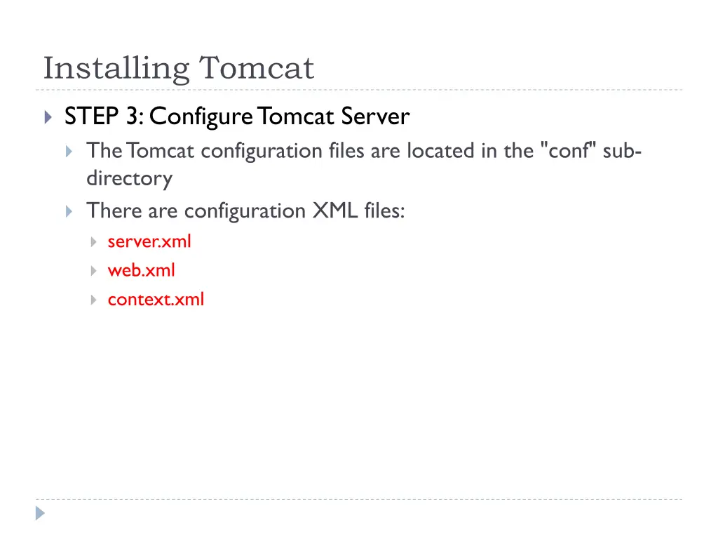 installing tomcat 3