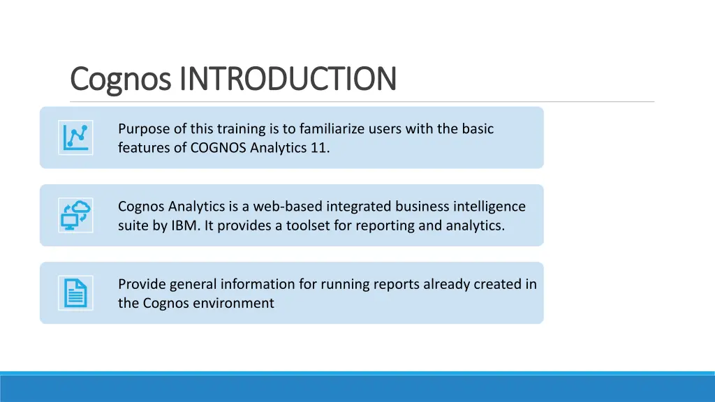 cognos introduction cognos introduction