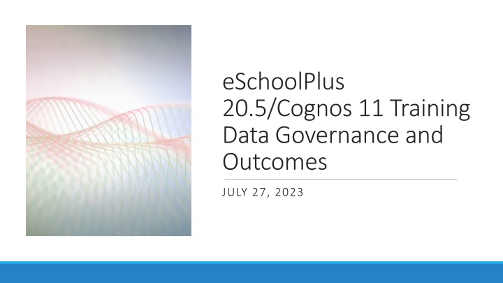 eschoolplus 20 5 cognos 11 training data