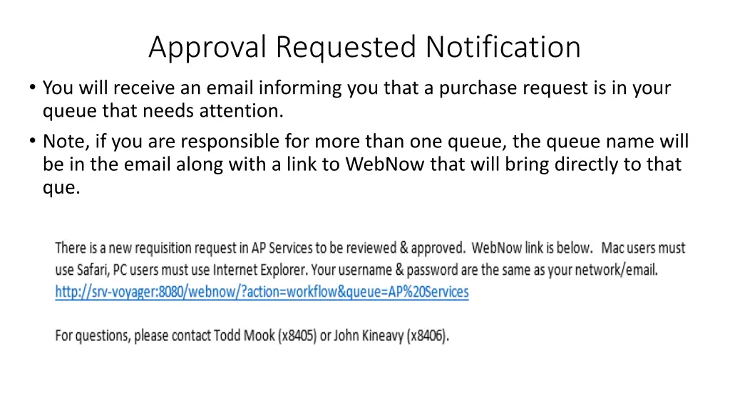 approval requested notification you will receive