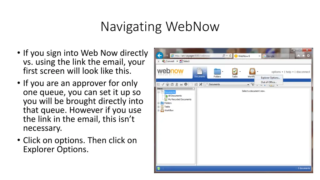 navigating webnow 1