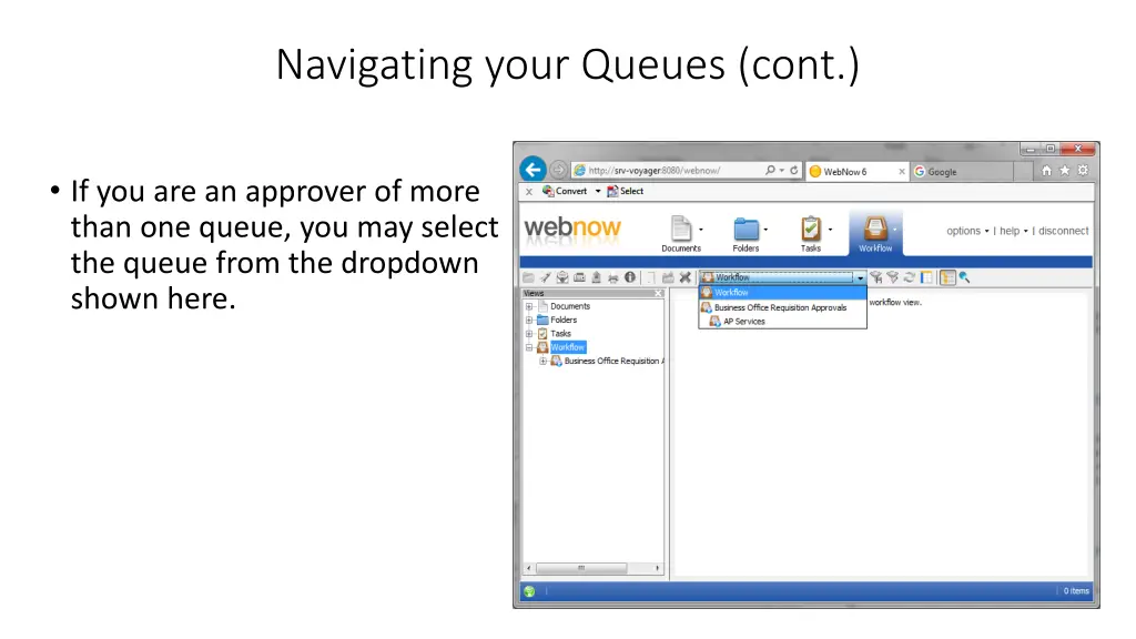 navigating your queues cont