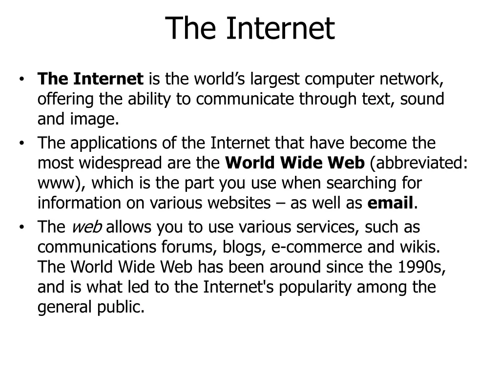 the internet 1