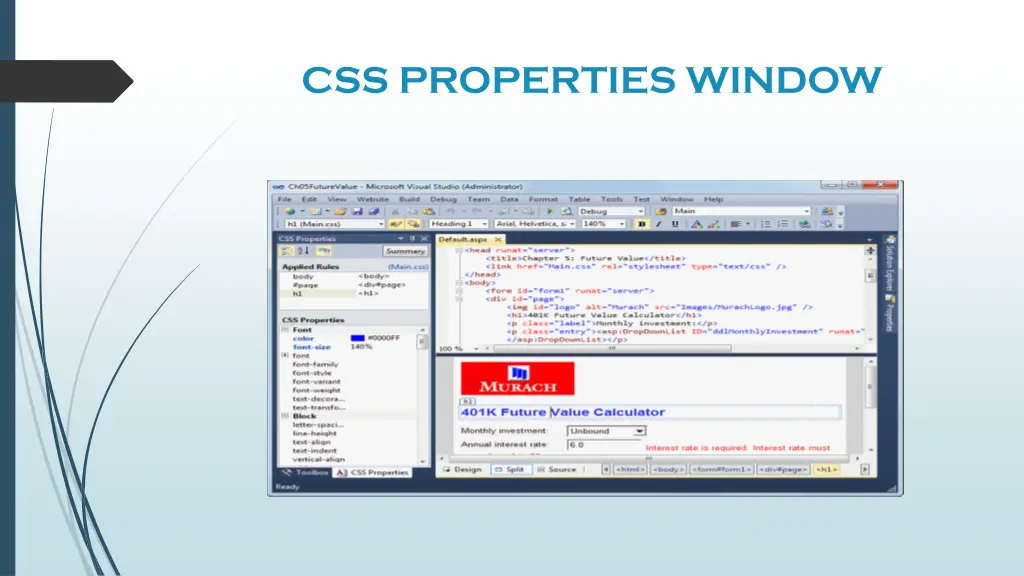 css properties window