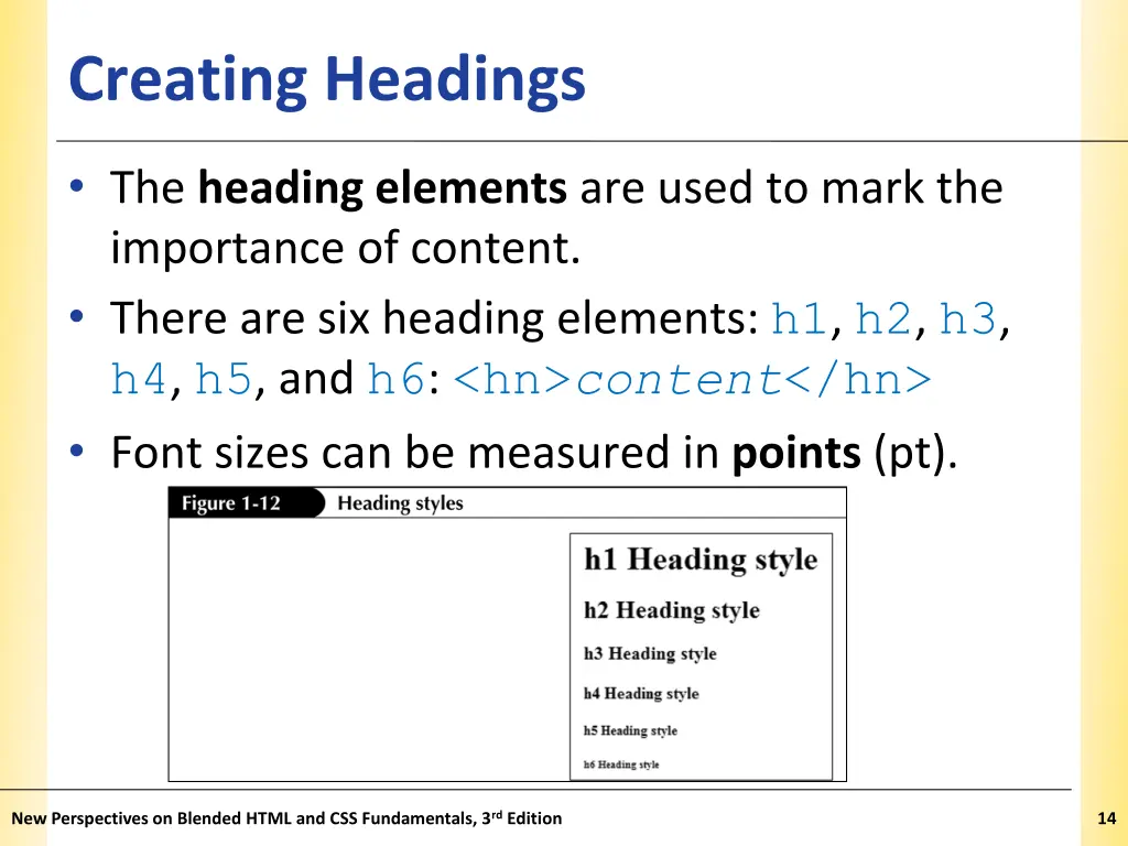 creating headings