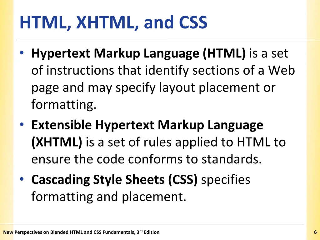 html xhtml and css