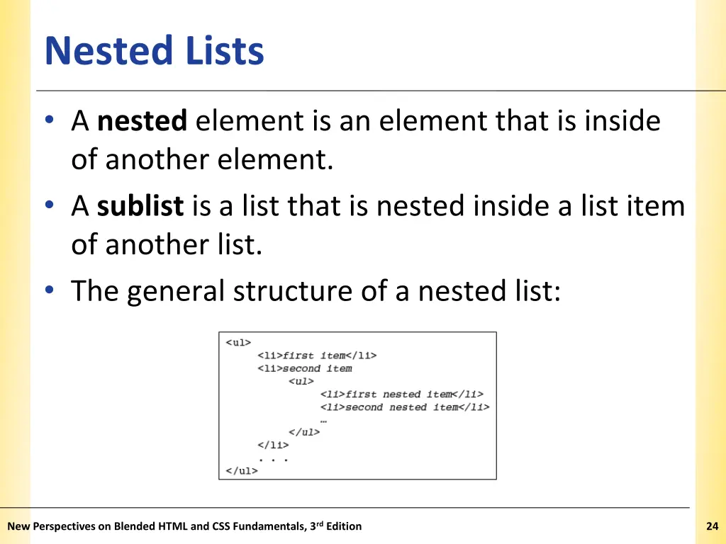 nested lists