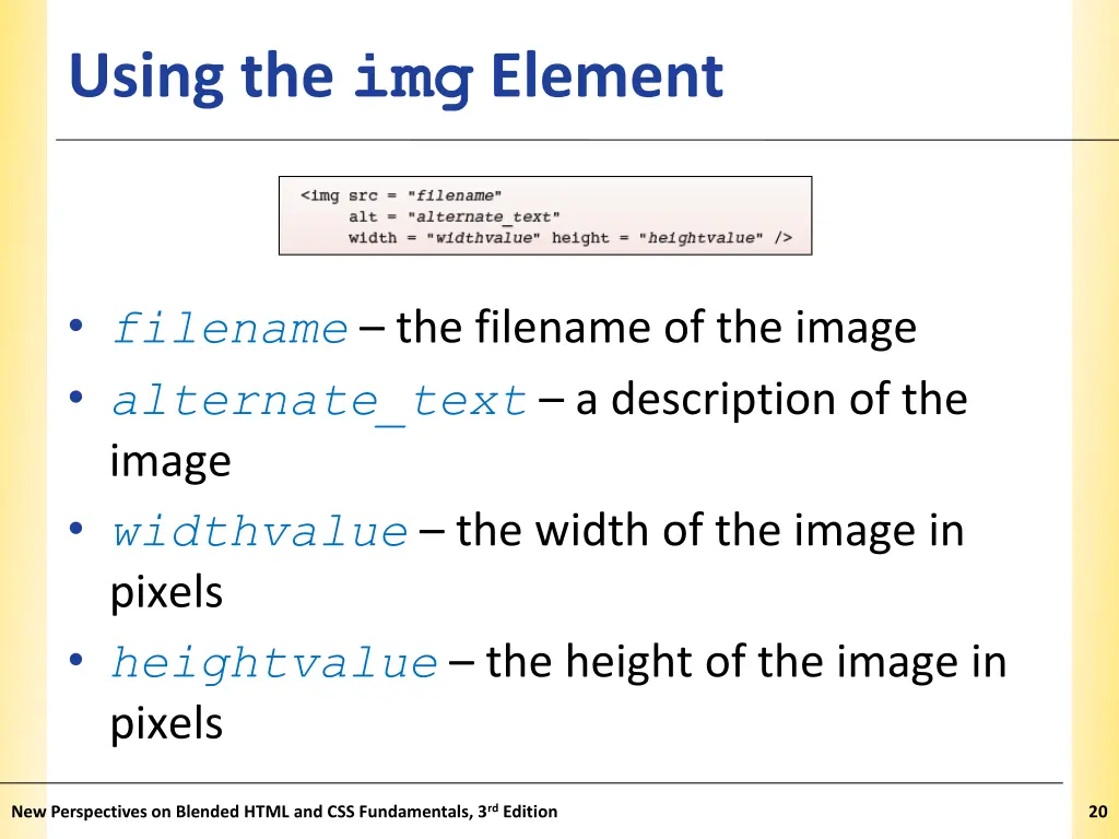 using the img element