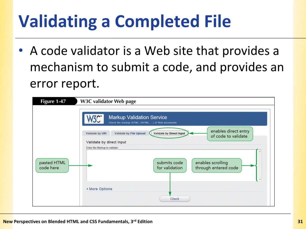 validating a completed file 1