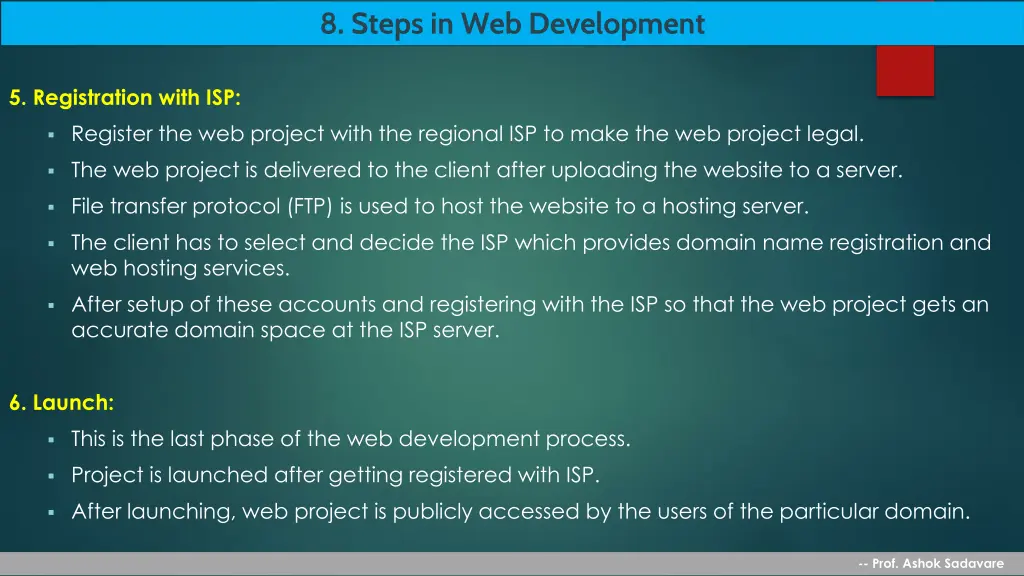 8 steps in web development 2