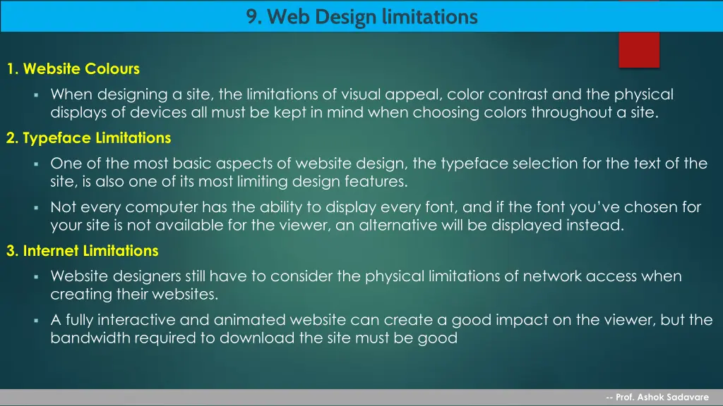 9 web design limitations