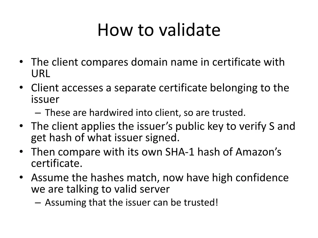 how to validate