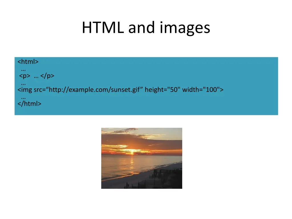 html and images