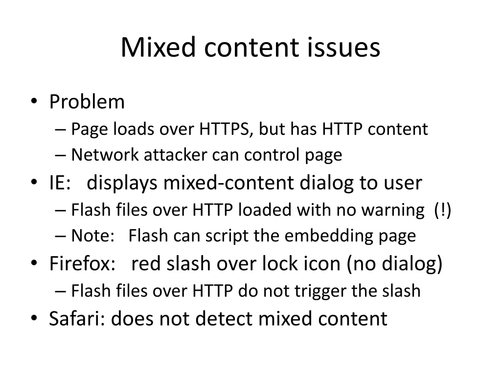 mixed content issues