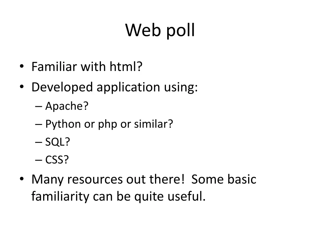 web poll