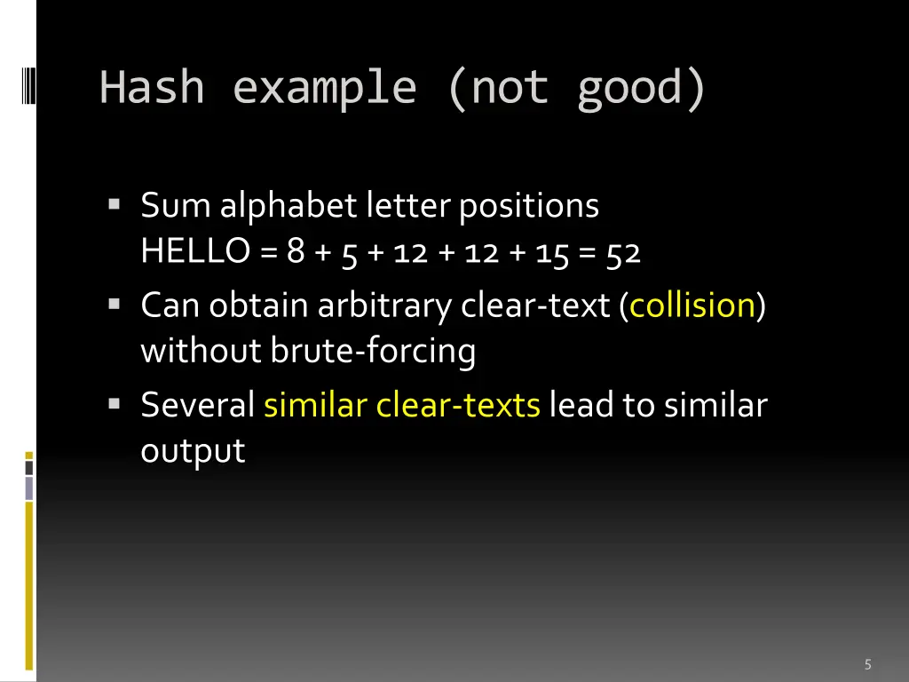 hash example not good