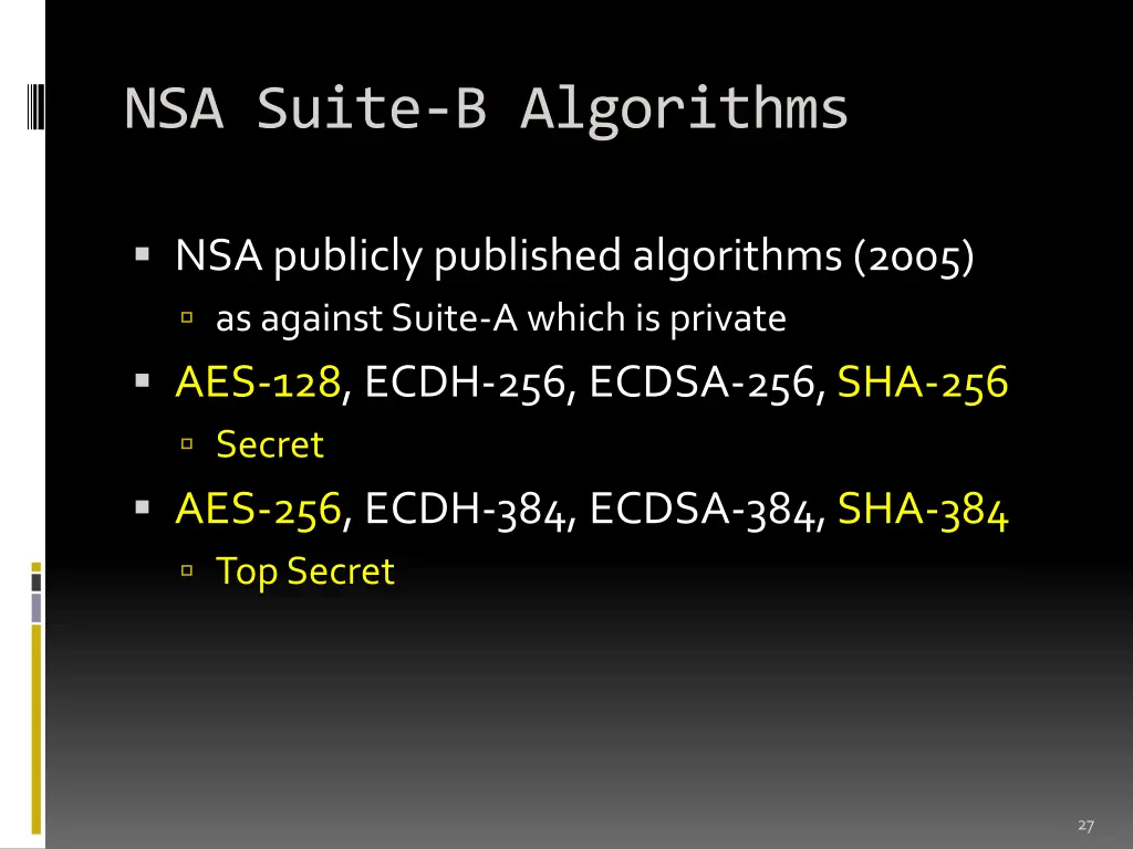 nsa suite b algorithms