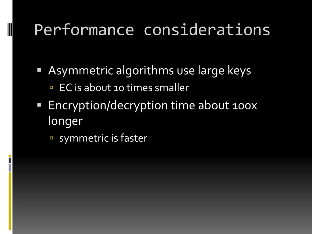 performance considerations