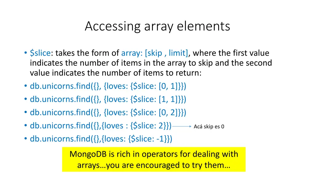 accessing array elements