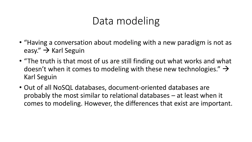 data modeling