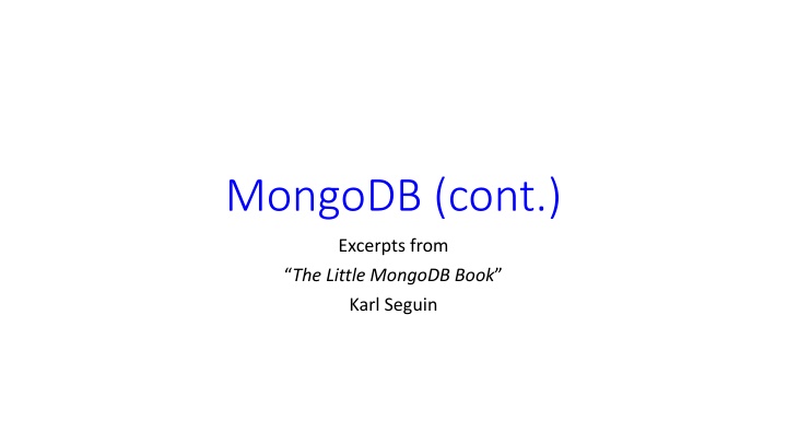 mongodb cont