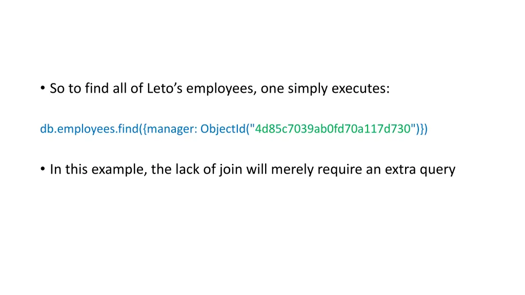 so to find all of leto s employees one simply