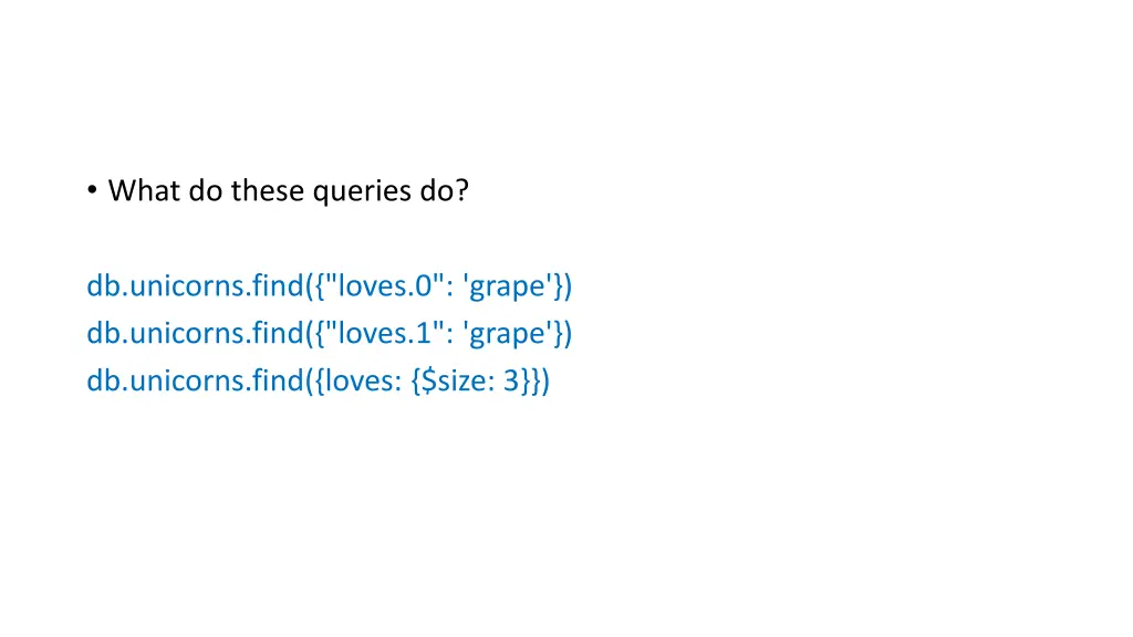 what do these queries do