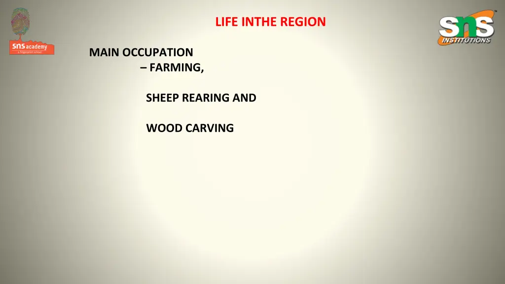 life inthe region